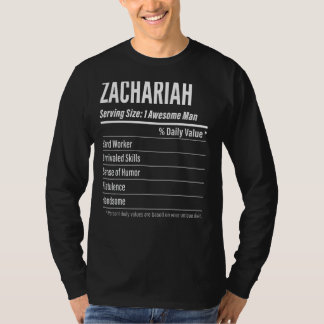 T-shirt Zachariah Taille du service Nutrition Étiquette Ca