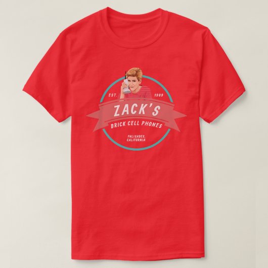 T-shirt Zacks Brick Cell Phones Est 1989 (Design devant)