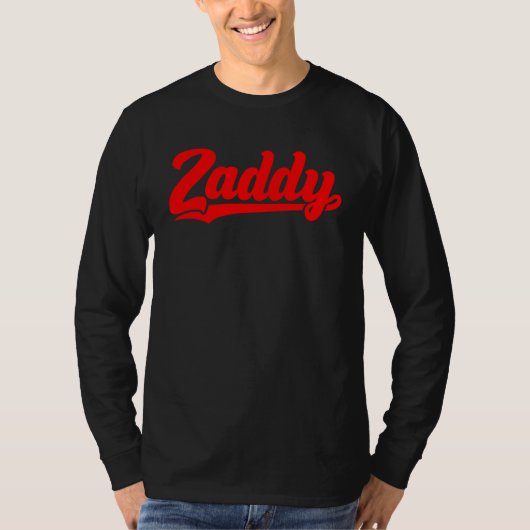 T-shirt Zaddy retro player typography fashion pocket (Devant)