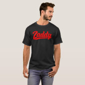 T-shirt Zaddy retro player typography fashion pocket (Devant entier)