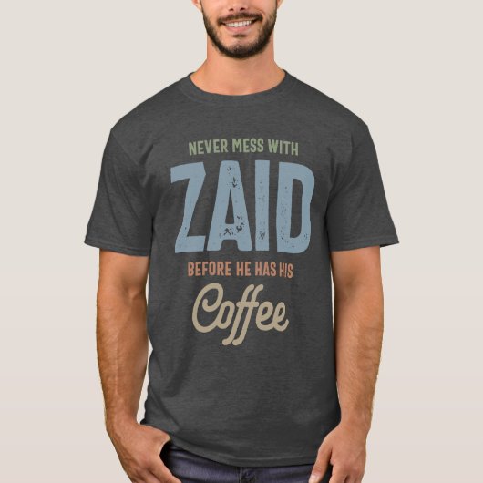T-shirt Zaid Nom personnalisé Cadeau Anniversaire (Devant)