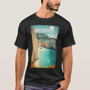 T-shirt Zakynthos Grèce Illustration Voyage Art Vintage