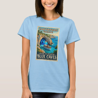 T-shirt Zakynthos Greece Retro Travel Poster – Explore 