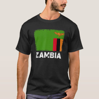 T-shirt Zambia Flag   Support Zambian People Women Men  