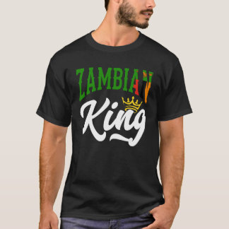 T-shirt Zambian King Zambian Zambia Zambian Flag