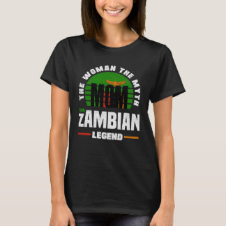 T-shirt Zambian Zambia Zambian Flag Mothers Day