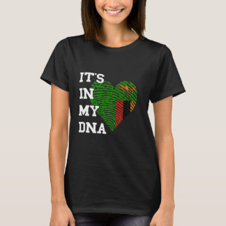 T-shirt Zambie C'est Dans Mon ADN Cœur Fierté zambienne Za