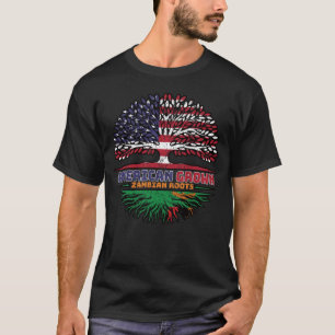 T-shirt Zambie Zambian États-Unis États-Unis États-Unis Ar
