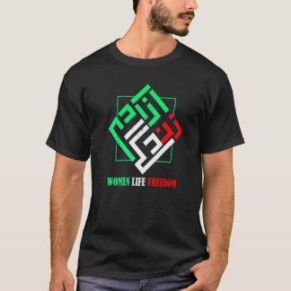 T-shirt Zan Zendegi Azadi Femme Persane Vie Liberté