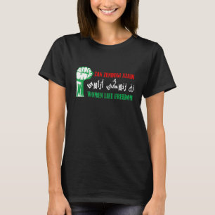 T-shirt Zan Zendegi Azadi Femme Persane Vie Liberté
