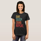 T-shirt Zano Crypto Manger Sleep Zano Répétition (Devant entier)