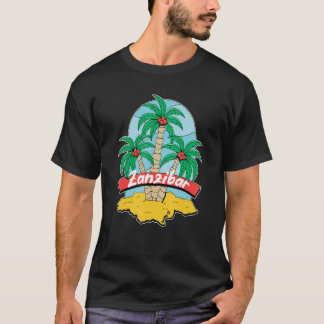 T-shirt Zanzibar Plage Palm Beach Surfing Souvenir Vacance