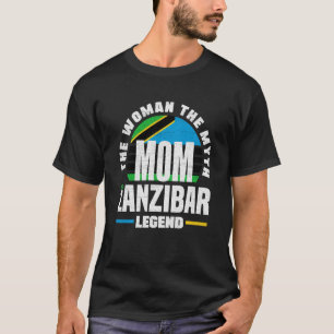 T-shirt Zanzibar Zanzibari Zanzibar Drapeau Fête des mères