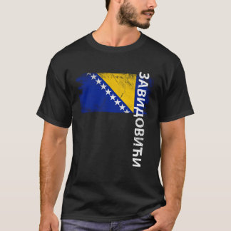 T-shirt Zavidovici Bosnia Flag For Bosnian Men Women Kids