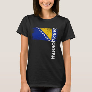 T-shirt Zavidovici Bosnia Flag For Bosnian Men Women Kids