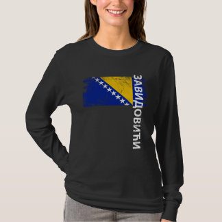 T-shirt Zavidovici Bosnia Flag For Bosnian Men Women Kids