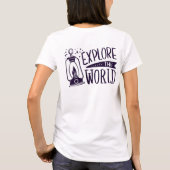T-shirt Zazle T Shirt femme explorer le monde (Dos)