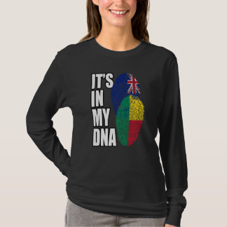 T-shirt Zealander And Beninese Mix DNA Flag Heritage