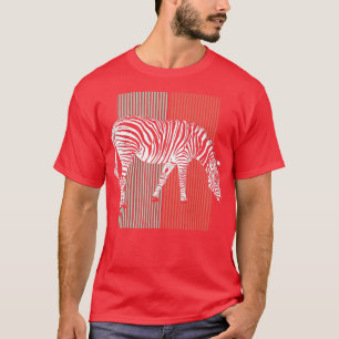 T-shirt Zebra Animal Motif Retro Vintage 3