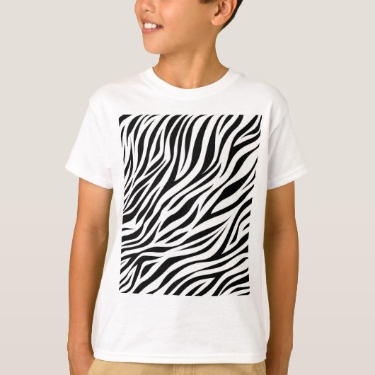 T-shirt Zebra Animal Skin Imprimer Motif-15391 (Devant)