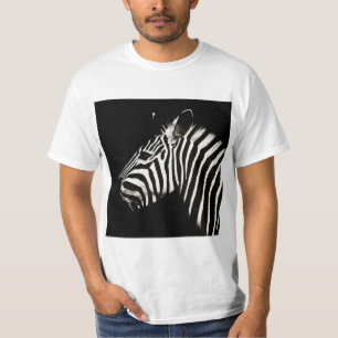 T-shirt Zebra Black and White Stripes Animal