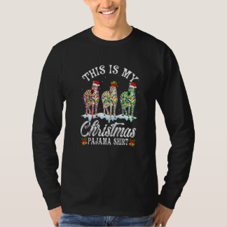 T-shirt Zebra C'Est Mes Lumières De Noël Pyjama Noël