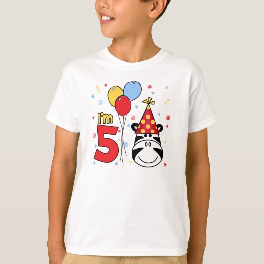 T-shirt Zebra Face 5e anniversaire (Devant)