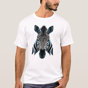 T-shirt Zebra Face Art flottant