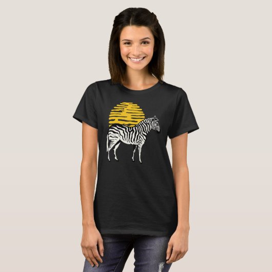 T-shirt Zebra Graphic mignon Imprimer Amour Nature Zebras  (Devant entier)