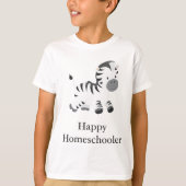 T-shirt Zebra Happy Homeschooler (Devant)
