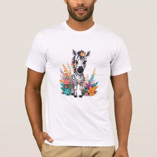 T-shirt Zebra Jouer adorable animal amusant coloré Joyeux
