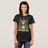 T-shirt Zebra Lighting Xmas Tree Lover Funny Zebra Noël (Devant entier)