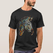 T-shirt Zebra Lover oeuvre d'art Animal Motif Zebra 10 (Devant)