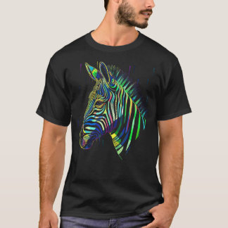 T-shirt Zebra Lover oeuvre d'art Animal Motif Zebra 14