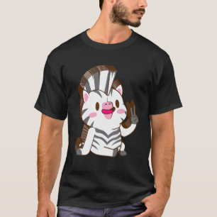T-shirt Zebra Multilayer Paix Relaxée Mignonne Esthétique