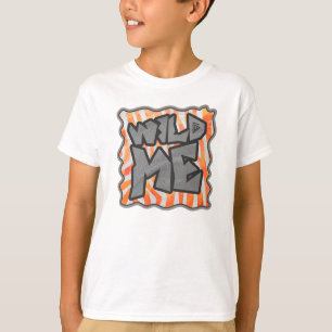 T-shirt Zebra Orange et White Wild Me