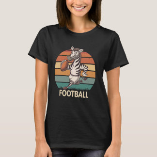 T-shirt zebra Playing American Football retro vintage zebr