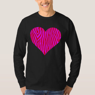 T-shirt Zebra Print Heart Love Graphic Cute Valentines Day