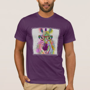 T-shirt Zebra Rainbow Splash
