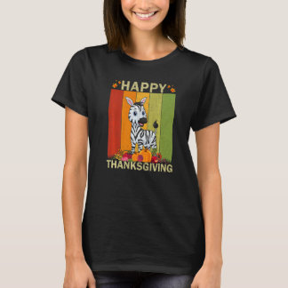 T-shirt Zebra Retro Famille Graphique Correspondance Thank