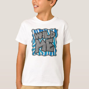T-shirt Zebra Silhouette Bleu et Blanc Design