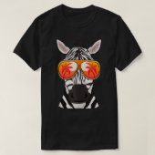 T-shirt Zebra Sunglasses Beach Summer Pool Party Zebra (Design devant)