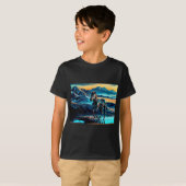 T-shirt Zebra sur la course (Devant entier)