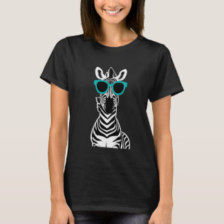 T-shirt Zebra With Sunglasses Zoo Lover
