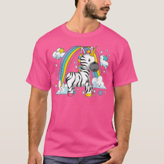 T-shirt Zebracorn Afrique Zoo Animal Rainbow Fairytale Uni