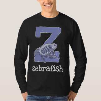 T-shirt Zebrafish Alphabet Letter Fish  Kids