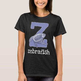 T-shirt Zebrafish Alphabet Letter Fish  Kids
