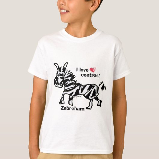 T-shirt Zebraham - J'aime le contraste (Devant)