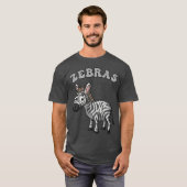 T-shirt Zebras kid animal retro (Devant entier)