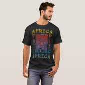 T-shirt Zèbre - arrière - plan africain (Devant entier)